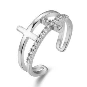 Double Cross Ring with Crystals