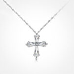 Elegant Cross Necklace with Shimmering Stones