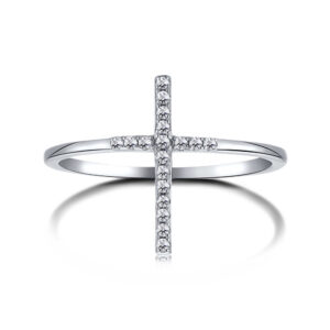 Elegant Silver Cross Ring