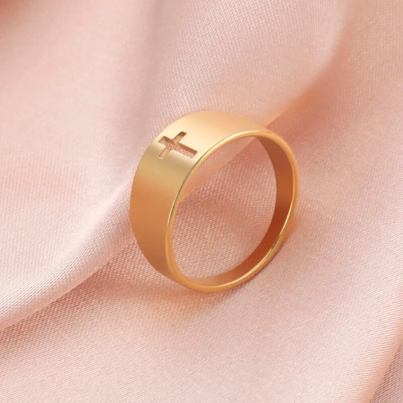 Fine Ring with Cut-out Cross - Image 6
