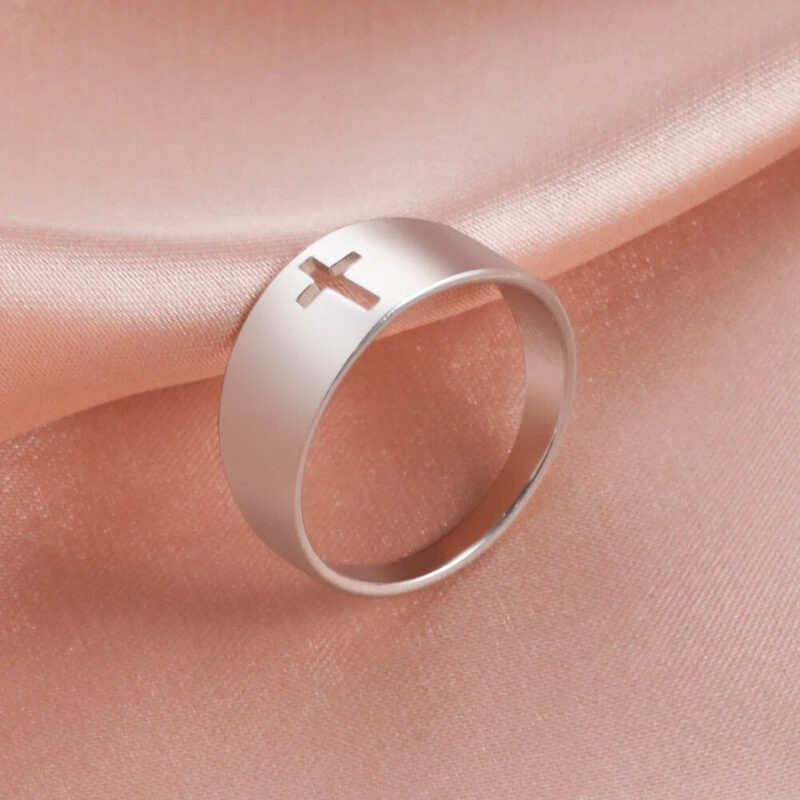 Fine Ring with Cut-out Cross - Image 5