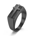 Fine Signet Ring with Cross