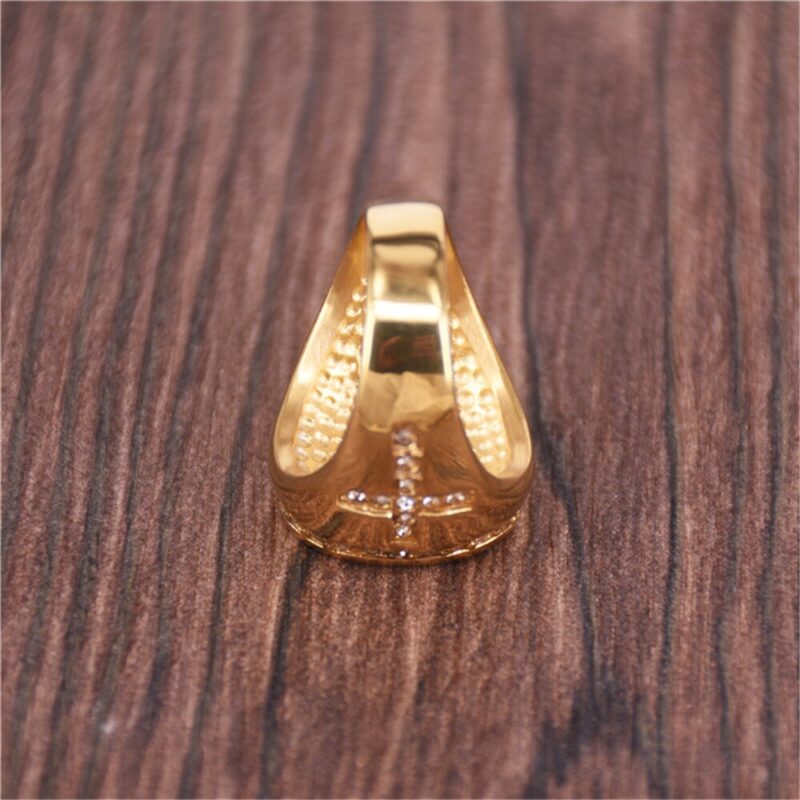 Gold Christian Signet Ring for Men - Image 5