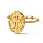 Golden Cross Medallion Ring