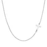 Horizontal Cross Necklace in Stainless Steel