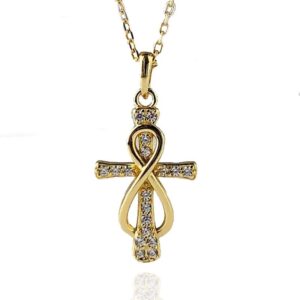 Intertwined Infinity Cross Necklace