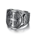 Jerusalem Cross Signet Ring