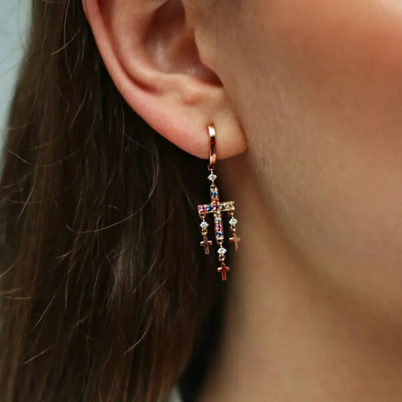 Multiple Cross Earrings - Image 3