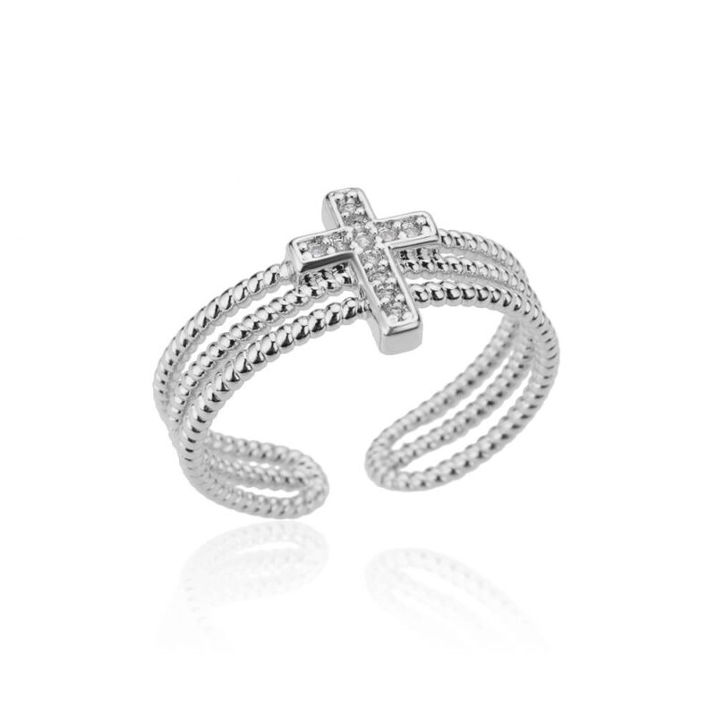 Original and Adjustable Cross Ring - Image 2