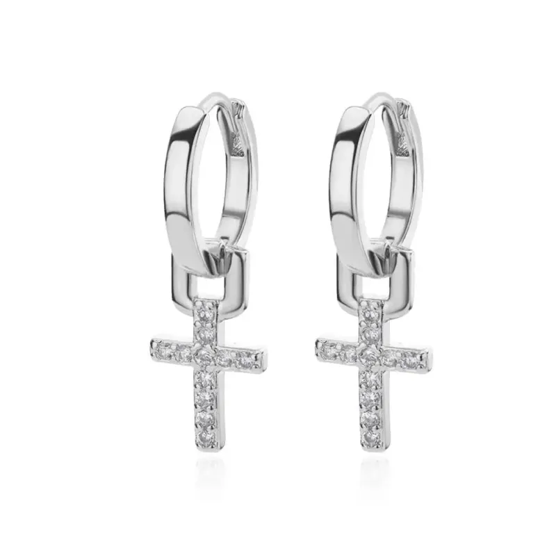 Original Cross Hoop Earrings