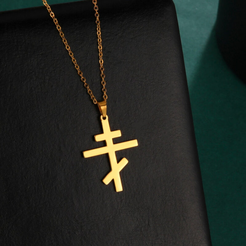 Orthodox Cross Necklace - Image 4