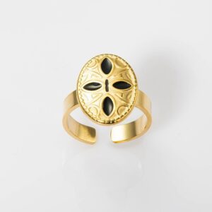 Oval and Majestic Cross Ring