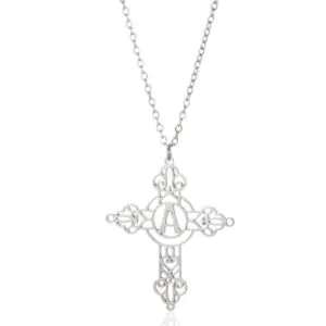 Personalized Letter Cross Necklace