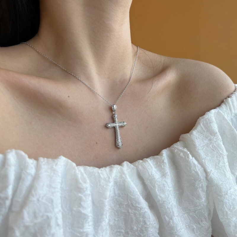 Radiant Christian Cross Necklace - Image 2