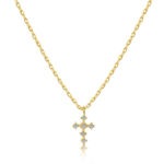 Refined and Sparkling Cross Necklace