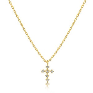 Refined and Sparkling Cross Necklace