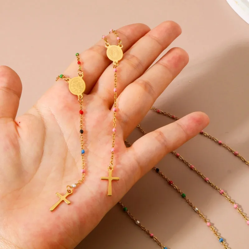 Religious Necklace with Virgin Mary Medal - Image 2