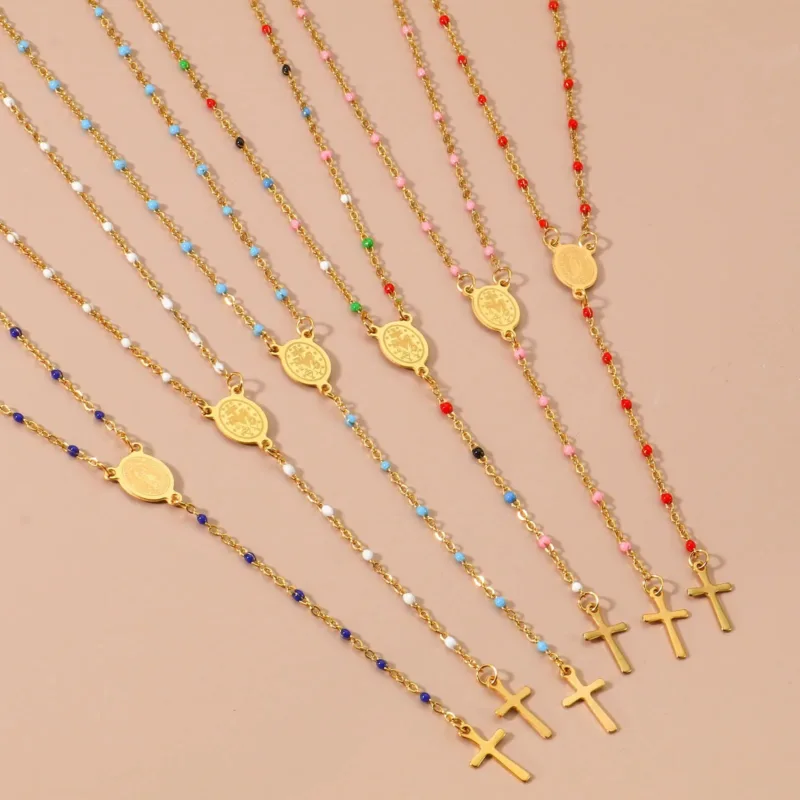 Religious Necklace with Virgin Mary Medal - Image 5