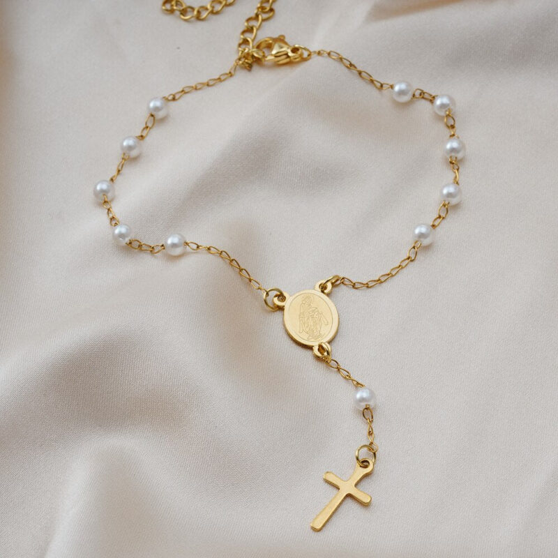 Rosary Bracelet with Catholic Cross - Image 2