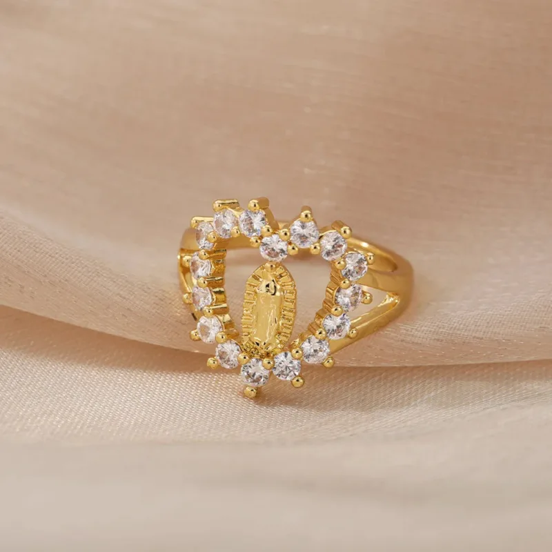 Sacred Heart Shining Cross Ring - Image 6