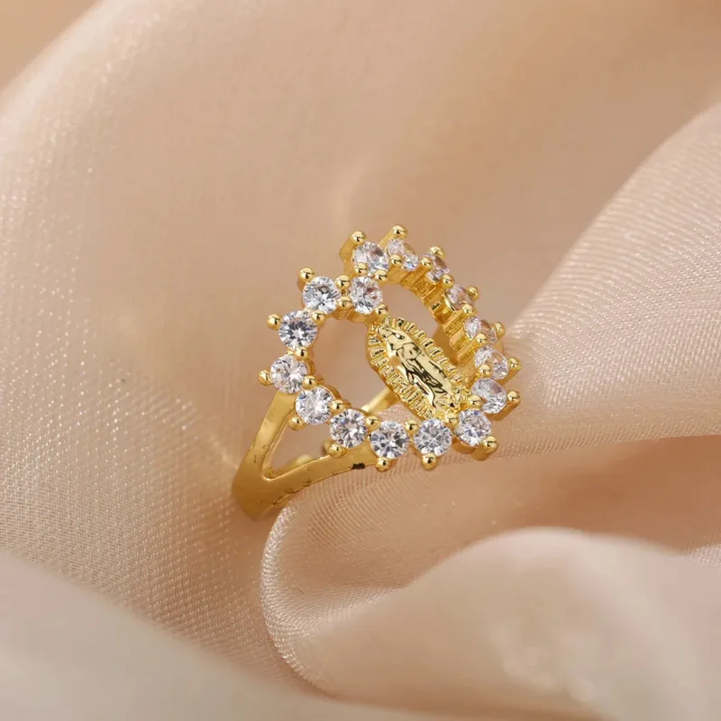 Sacred Heart Shining Cross Ring - Image 5