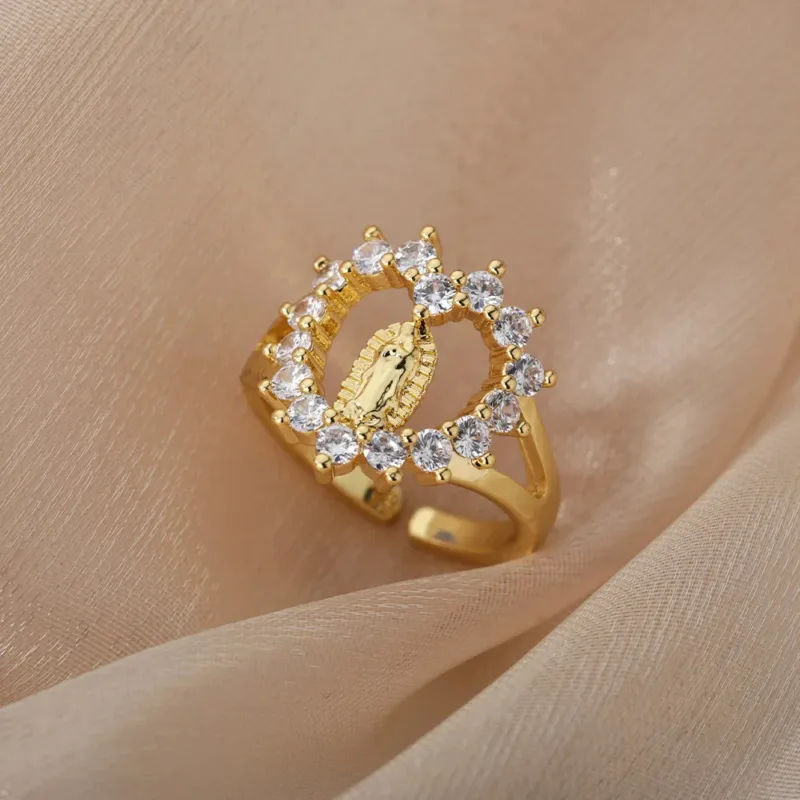 Sacred Heart Shining Cross Ring - Image 4