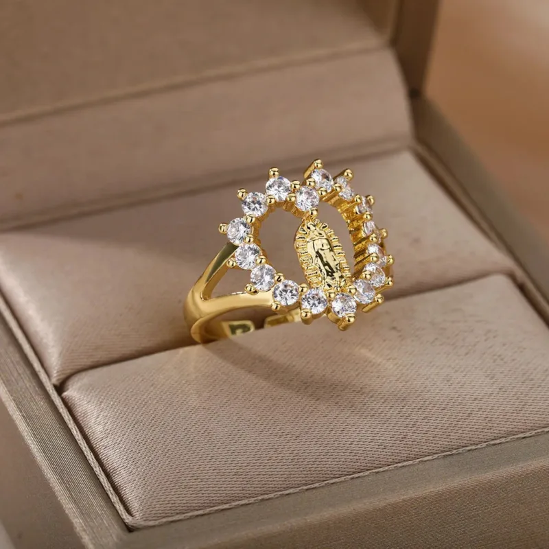 Sacred Heart Shining Cross Ring - Image 3