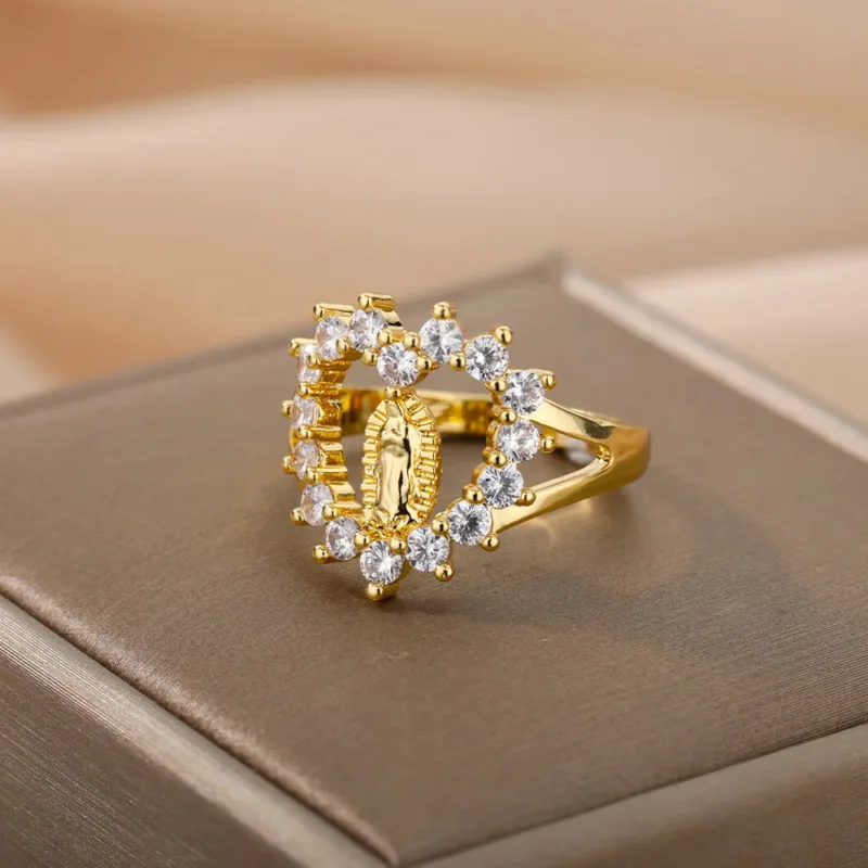 Sacred Heart Shining Cross Ring - Image 2