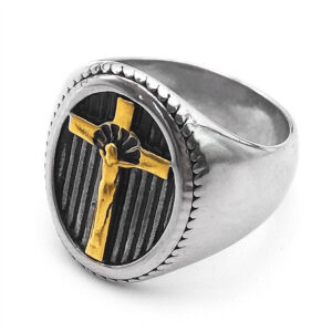 Signet Ring Jesus Cross