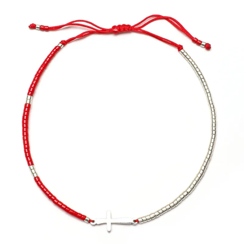 Silver Cross Charm Bracelet - Image 5