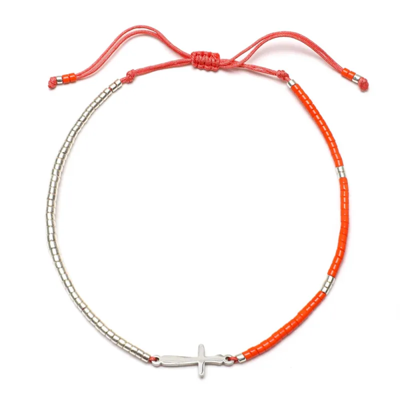 Silver Cross Charm Bracelet - Image 4