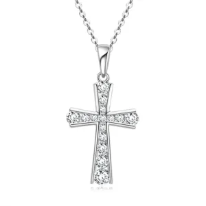 Silver Luminous Cross Necklace