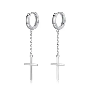 Simple and Dangling Cross Earrings