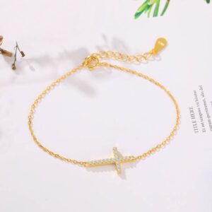 Simple Cross Bracelet Embellished with Crystals