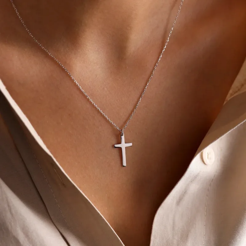 Simple Cross Necklace - Image 4