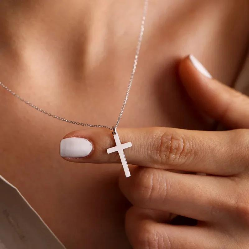 Simple Cross Necklace - Image 3