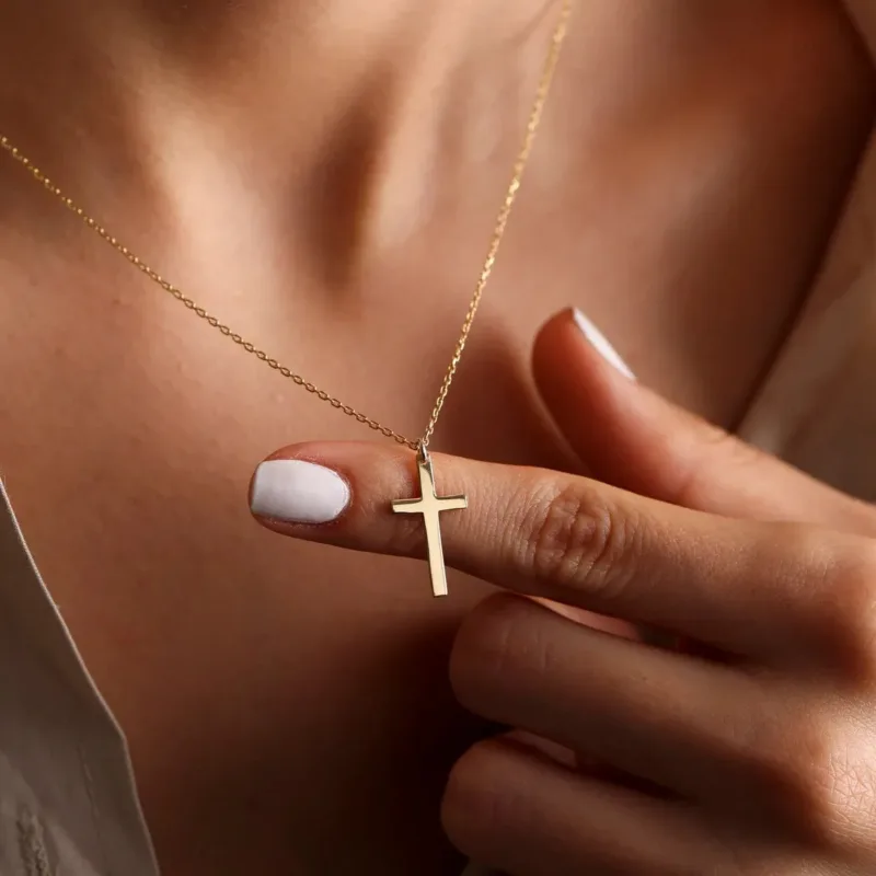 Simple Cross Necklace - Image 2