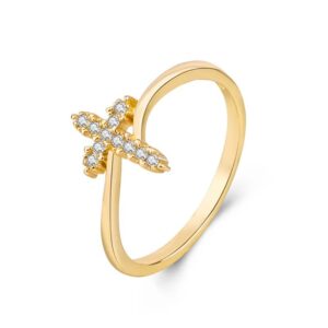 Simple Cross Ring in Cubic Zirconia