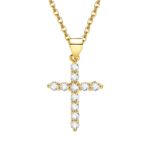 Simple Crystal Cross Necklace