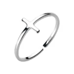 Simple Silver Cross Ring