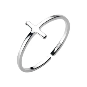 Simple Silver Cross Ring