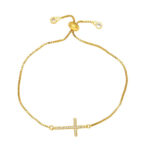 Sliding Clasp Cross Bracelet