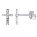 Sparkling Classic Cross Earrings