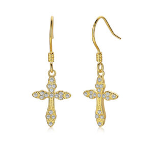 Sparkling Cross Earrings