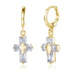 Sparkling Cross Stud Earrings