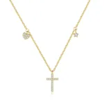 Starry Elegance Cross Necklace