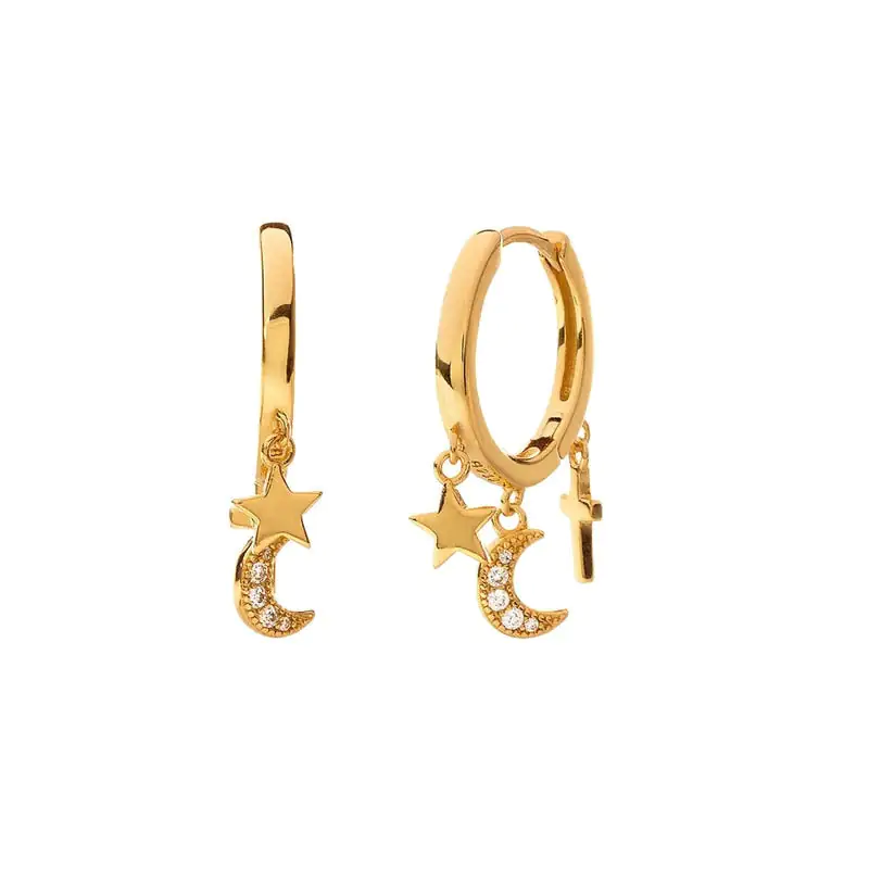 Three Pendant Earrings