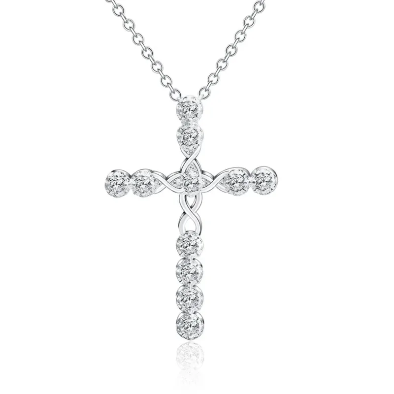Timeless Cross Necklace with Crystals