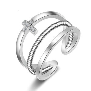 Triple Rings Cross Ring
