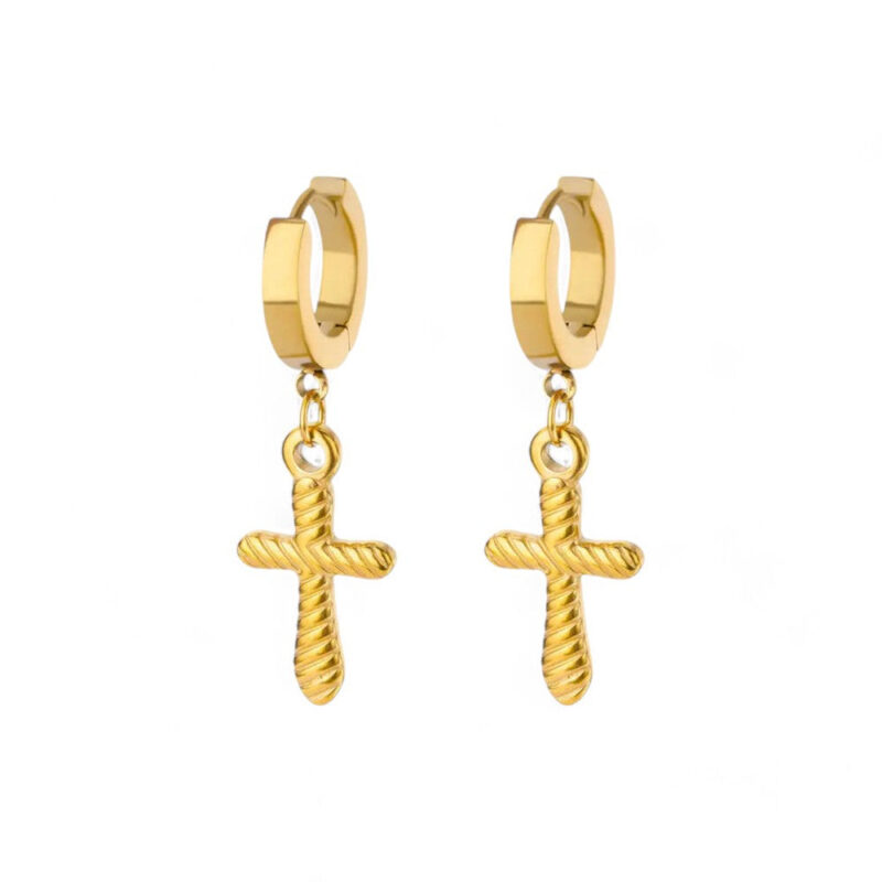 Twisted Cross Earrings